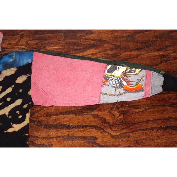 1/1 Reworked Skull Slayer Hoodie, Bleached, Tie dyed Medium, custom hoodie - Picture 6 of 11